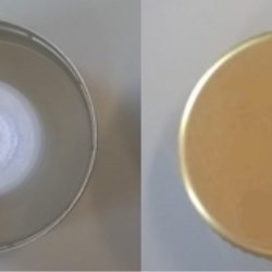 Desiccant cap alu ø 35 gold, with TE + container PE with white silica gel 0,7-1,5 gr